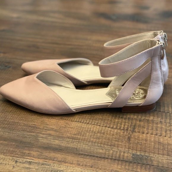 Vince camuto wendell ankle strap Flats Shoes pink Leather 9 - Picture 5 of 8